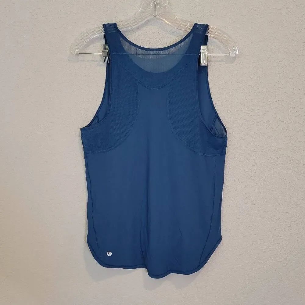 Lululemon Blue Tank Mesh Racerback Size 6 - Picture 2 of 5